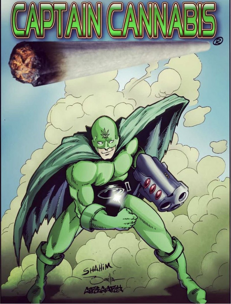 Weed Avengers - Captain Cannabis was the First Marijuana Superhero Born in 1975 from comic author Verne Andru, Captain Cannabis is a weed superhero